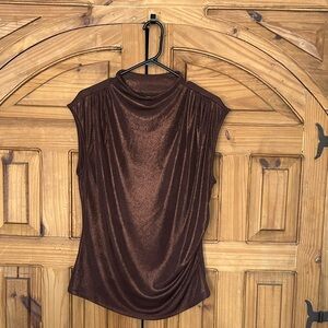 LAURA Shimmery Antique Bronze Top